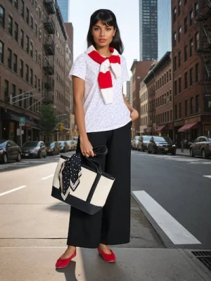 Sinsay - Koszulka z nadrukiem - biały