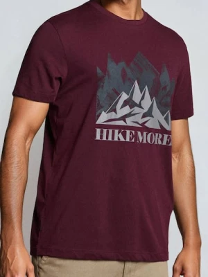 Sinsay - Koszulka z nadrukiem - bordowy