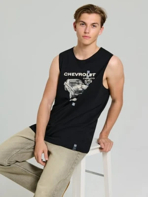 Sinsay - Koszulka z nadrukiem Chevrolet Camaro - czarny