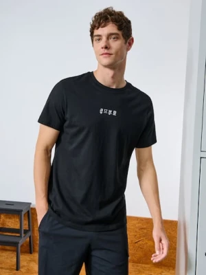 Sinsay - Koszulka z nadrukiem - czarny