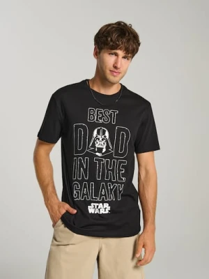 Sinsay - Koszulka z nadrukiem dla taty Star Wars - czarny