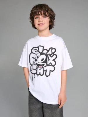 Sinsay - Koszulka z nadrukiem Felix the Cat - biały