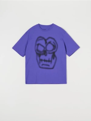 Sinsay - Koszulka z nadrukiem - fioletowy