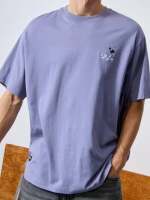 Sinsay - Koszulka z nadrukiem - fioletowy