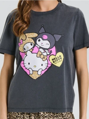 Sinsay - Koszulka z nadrukiem Hello Kitty - szary
