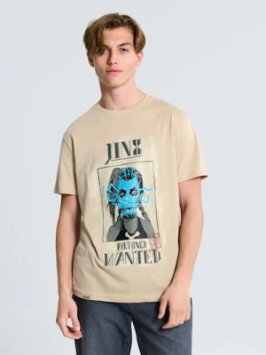 Sinsay - Koszulka z nadrukiem League of Legends - beżowy