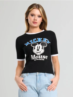 Sinsay - Koszulka z nadrukiem Mickey Mouse - czarny