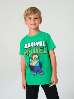 Zdjęcie produktu Sinsay - Koszulka z nadrukiem Minecraft - zielony
