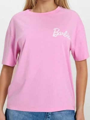 Sinsay - Koszulka z nadrukiem na plecach Barbie - różowy