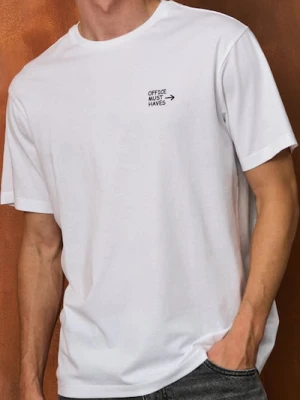 Sinsay - Koszulka z nadrukiem na plecach - biały