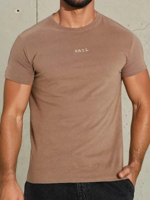 Sinsay - Koszulka z nadrukiem na plecach - brązowy