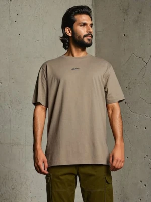 Sinsay - Koszulka z nadrukiem na plecach - brązowy