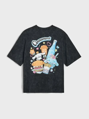 Sinsay - Koszulka z nadrukiem na plecach Cinnamoroll - czarny