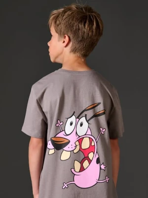 Sinsay - Koszulka z nadrukiem na plecach Courage the Cowardly Dog: Animated Series - szary