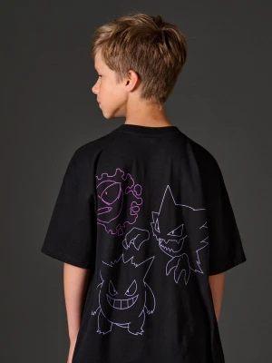 Sinsay - Koszulka z nadrukiem na plecach Pokémon - czarny