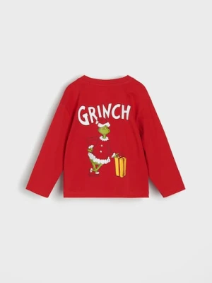 Sinsay - Koszulka z nadrukiem na plecach Grinch - czerwony