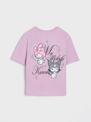 Sinsay - Koszulka z nadrukiem na plecach Hello Kitty - fioletowy