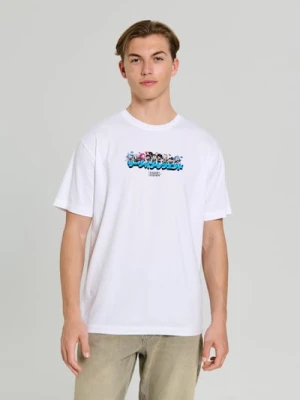 Sinsay - Koszulka z nadrukiem na plecach League of Legends - biały