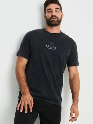 Sinsay - Koszulka z nadrukiem na plecach League of Legends - czarny