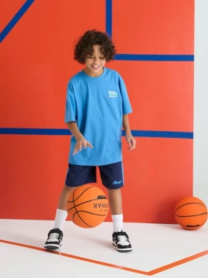 Sinsay - Koszulka z nadrukiem na plecach - niebieski