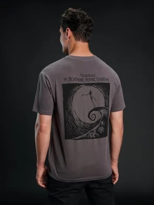 Sinsay - Koszulka z nadrukiem na plecach Nightmare Before Christmas - szary