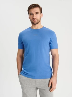 Sinsay - Koszulka z nadrukiem - niebieski