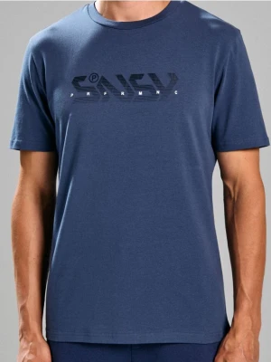 Sinsay - Koszulka z nadrukiem - niebieski