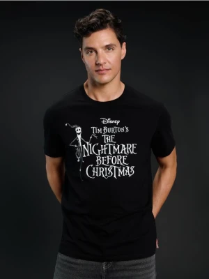 Sinsay - Koszulka z nadrukiem Nightmare Before Christmas - czarny