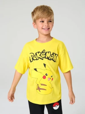 Sinsay - Koszulka z nadrukiem Pokemon - żółty