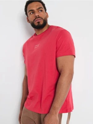 Sinsay - Koszulka z nadrukiem - różowy