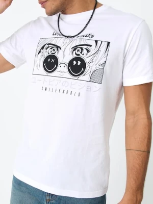 Zdjęcie produktu Sinsay - Koszulka z nadrukiem SmileyWorld® - biały