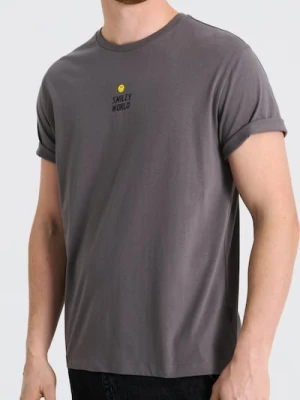 Sinsay - Koszulka z nadrukiem SmileyWorld® - szary