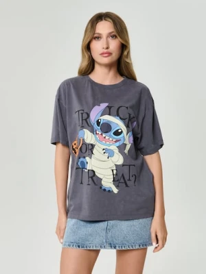 Zdjęcie produktu Sinsay - Koszulka z nadrukiem Stitch - szary