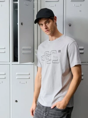 Sinsay - Koszulka z nadrukiem - szary