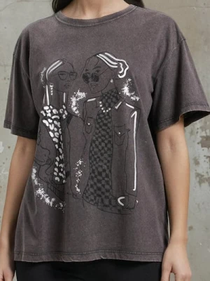 Sinsay - Koszulka z nadrukiem - szary