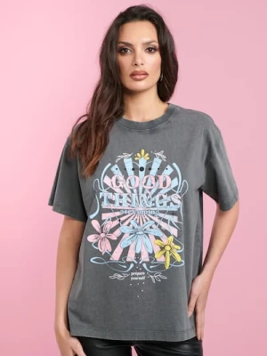 Zdjęcie produktu Sinsay - Koszulka z nadrukiem - szary