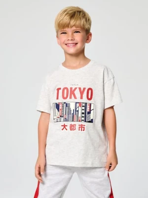 Sinsay - Koszulka z nadrukiem - szary