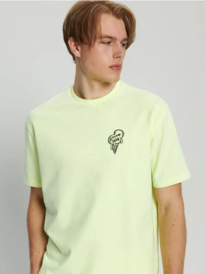 Sinsay - Koszulka z nadrukiem - zielony