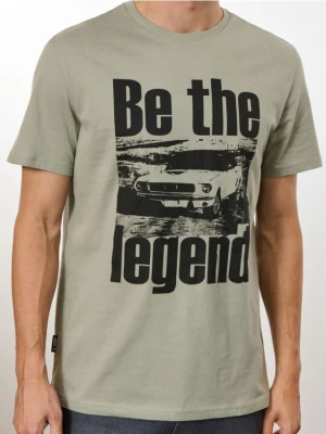 Sinsay - Koszulka z nadrukiem - zielony