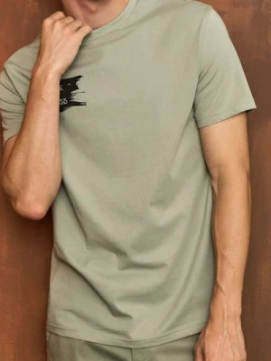 Sinsay - Koszulka z nadrukiem - zielony