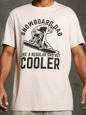 Sinsay - Koszulka z nadrukiem zimowym - beżowy