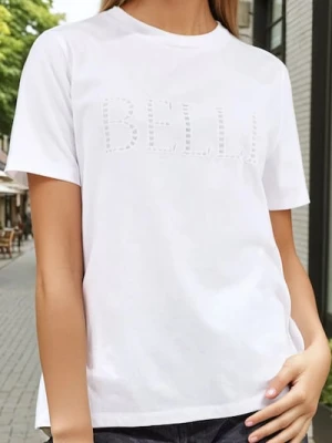 Sinsay - Koszulka z napisem - biały