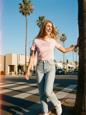 Sinsay - Koszulka z napisem "I'm not sure but II'll do it anyway" - różowy