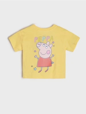 Zdjęcie produktu Sinsay - Koszulka z ozdobnym printem na plecach Peppa Pig - żółty
