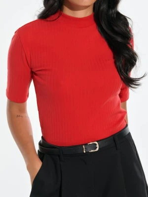 Sinsay - Koszulka z półgolfem - czerwony