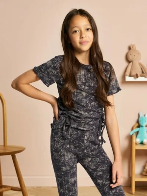 Sinsay - Koszulka z wiązaniami z boku - szary