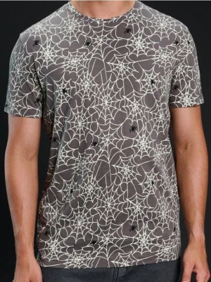 Sinsay - Koszulka ze pajęczym wzorem - szary