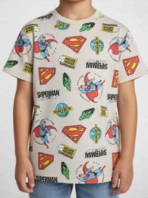 Sinsay - Koszulka ze wzorem Superman - kremowy