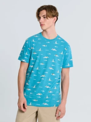 Sinsay - Koszulka ze wzorem The Simpsons - niebieski