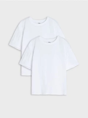 Sinsay - Koszulki 2 pack - biały